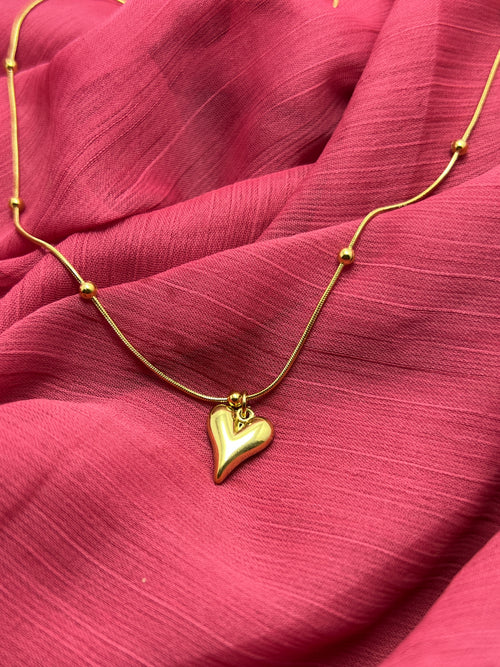 Golden Heart Pendant Neck Chain for Women