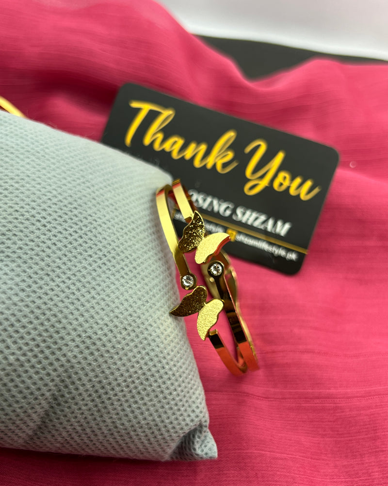 Elegant Gold Tone Cuff Bracelet