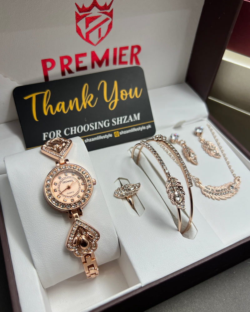 Premier Luxury Women’s Watch & Jewelry Gift Set